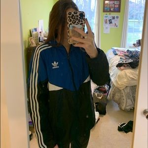 Blue & Black Adidas Windbreaker